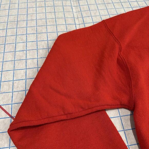 Vintage 90s Blank Red Fruit Of The Loom Best Sweatshirt Size Medium Made In USA - Picture 8 of 15